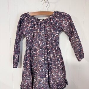Charming Navy Floral Kids Dress